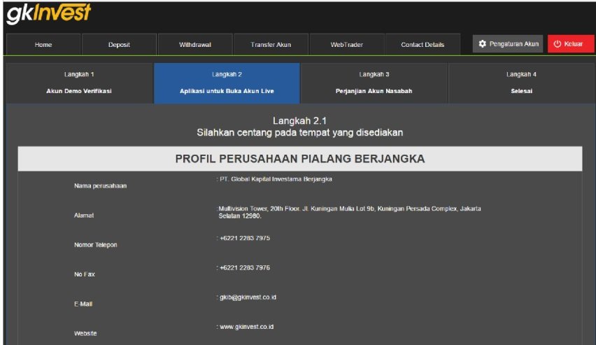 Daftar GKInvest Akun Real