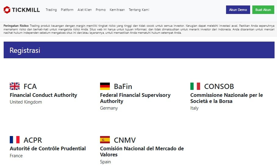 Forex Tickmill Regulasi