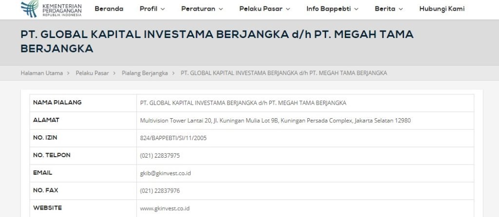 GKInvest Broker Forex Terbaik Bappebti