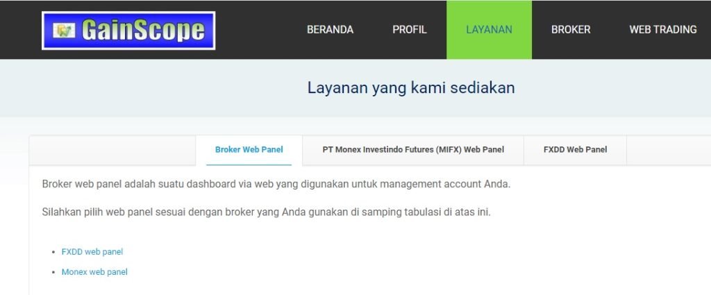 Gainscope Layanan Gainscope