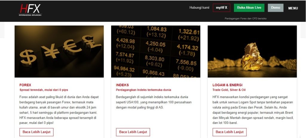 HFX Instrumen Trading