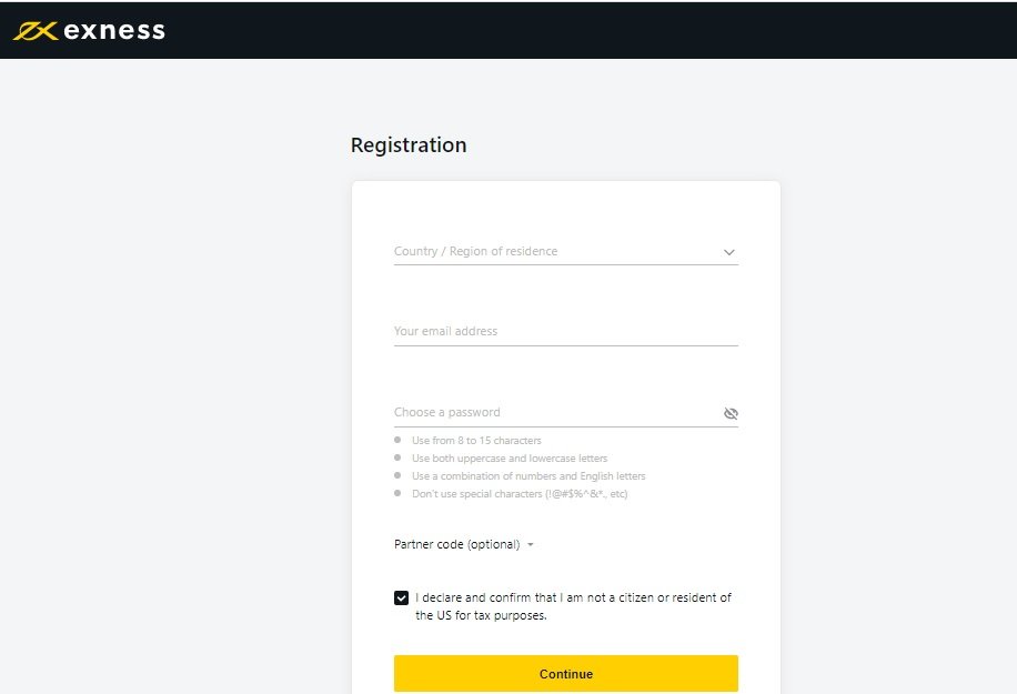 Trading di Exness Cara Daftar